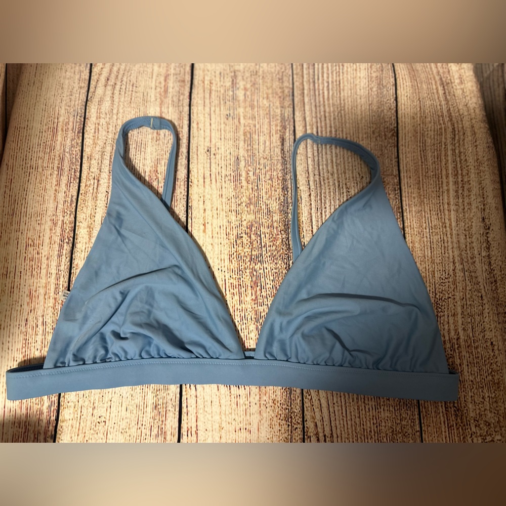 aerie Blue Triangle Bikini Top